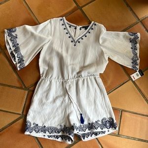 Lauren Ralph Lauren White Linen Romper. NWT. Size 12.